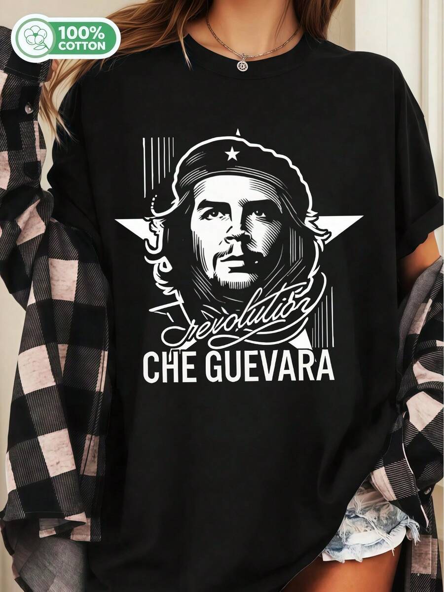 Che Guevara T Shirt Ernesto Che Guevara T-Shirt Revolution Design Unisex T-Shirt - Black - View 1