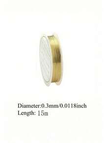 15m-100m Gold/Silver Metal Wire, High Quality Stainless Steel Jewelry Wire, Non-Fading, Rust-Proof, Color-Fast, Durable, Suitable For Bracelet, Necklace DIY, Non-Fading Beading String, Jewelry Cord, Handmade Weaving Thread - Multicolor - View 13