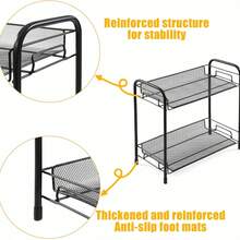 2-Tier Multifunctional Organizer Shelf, Storage Rack For Kitchen Countertop, Bathroom, Home - View 7