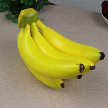 1/5/9pcs Realistic Artificial Yellow Banana - Plastic Fruit Model, Suitable For Party, Wedding, Home And Kitchen Decor, Perfect For Photography Props And Fruit Display, Banana Decoration - Yellow - View 12