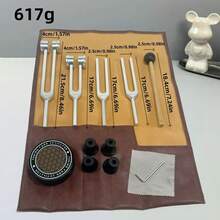 4 Buah Garpu Tala Paduan Aluminium dengan Kotak Kulit, 128Hz/256Hz/432Hz/512Hz/528Hz dengan Alas, Aktivator & Kotak Kulit, Frekuensi Standar, Kualitas Suara Jernih, Cocok untuk Yoga dan Acara Lainnya - MultiWarna - View 11