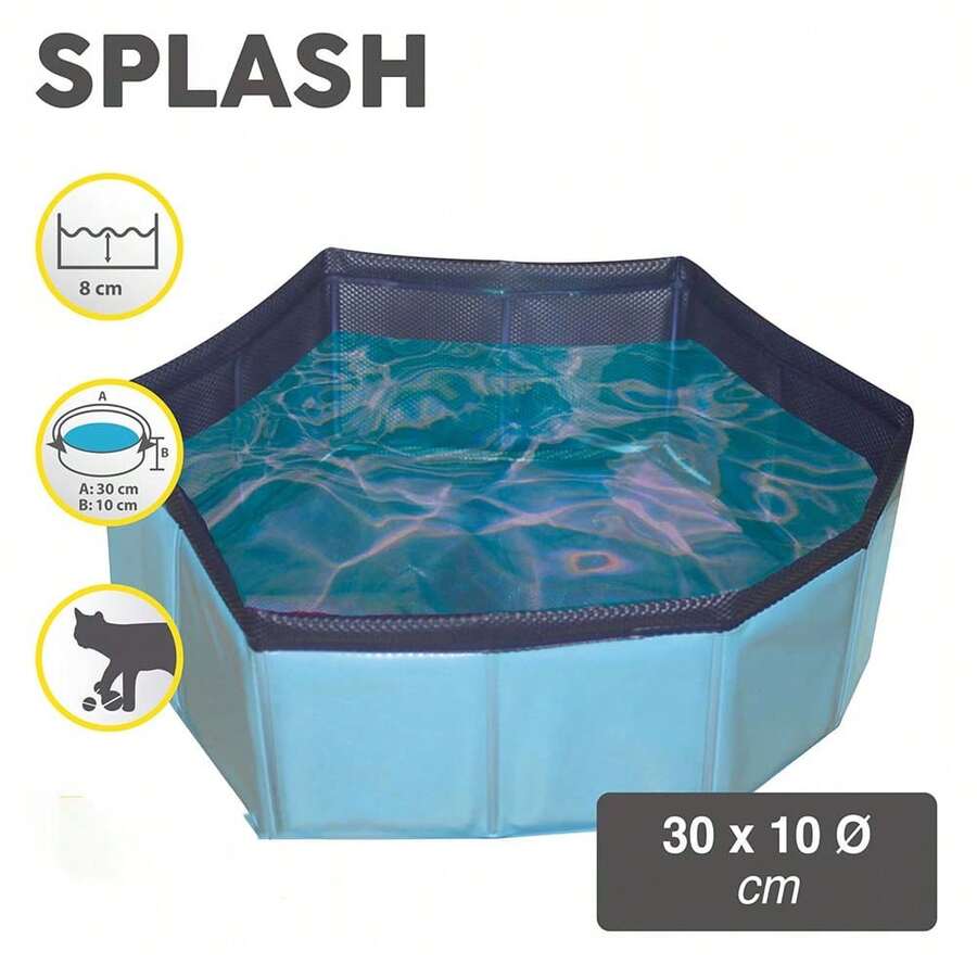 Boîte de bain et de mise bas pliable multifonctionnelle pour animaux de compagnie, bleue, convenant à une utilisation intérieure et extérieure, pratique pour le bain, la mise bas, le rangement et le nettoyage en une seule étape