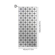 1/4pcs Retro Lattice Design Frosted Window Film. Black Geometric Clover Pattern, Blackout Privacy Protection Static Cling. Removable Adhesive-Free For Bathroom, Bedroom, Kitchen, Home Decor. - Multicolor - View 14