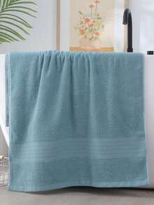 100% Cotton Solid Color Bath Towel, Super Soft & Highly Absorbent, Romantic & Fashionable, Suitable For Family Use, Sold Separately In Different Sizes, Essential For Daily Use, Bathroom, Gym, Hotel, Ideal Gift For Valentine's Day, Mother's Day, Christmas - Multicolor - View 12