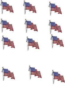 1 pièce/6 pièces/12 pièces Broche patriotique avec cristaux strass drapeau américain, convient pour le Memorial Day, le 4 juillet Fête de l'Indépendance, 250e anniversaire, cadeaux, vêtements et décoration de sac à dos - Broche du jour de l'indépendance - Voir 6