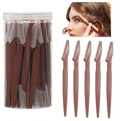 48/24/12/6/3/1 pièce Lame de taille-sourcils, rasoir portable, rasoir de visage, épilation des sourcils, coupe-cheveux, rasoir de , outils de maquillage