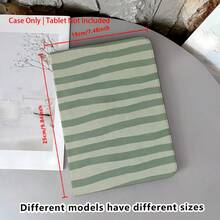 1 chiếc ốp lưng máy tính bảng màu xanh lá cây nhạt kẻ sọc, có chân đế xoay 360° và ngăn đựng bút, tương thích với iPad Pro (M5)/ Air (M3)/ 11"(A16)/ 10.9/10.2/ Air thế hệ thứ 5/Pro11/10/9.7/Air 2/ (thế hệ thứ 7)/ (thế hệ thứ 8)/ Air 4/5/ Pro 11/ Thế hệ thứ 10 10.9 inch 2022 Smart Case/ Air 13(M3 2025)/ Air 11(M3 2025)/ Air 11(M3 2025)/ 11(A16 2025)/Galaxy Tab S10+/S9/A9, chức năng tự động ngủ/thức, tương thích với 7/13PRO, tương thích với Matepad. - Nhiều màu - Xem 8