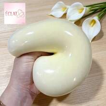 Extra Large Light Retro Fluid Cheese Ball Stress Relief Toy With Music For Adult Moisturizing Tactile Sensation Party Decor Birthday Gift VersatileNiche Finger Game P8GY - White - 查看 1