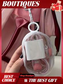 1 chiếc túi đựng đồ treo tiện dụng tối giản, túi đựng đồ mini trong suốt có khóa kéo, túi đựng đồ nhỏ gọn đa chức năng kèm móc khóa, phụ kiện du lịch trong suốt, túi đựng đồ du lịch, túi đựng mỹ phẩm, túi đựng đồ nghỉ lễ, hộp đựng mỹ phẩm, thích hợp để đựng son môi, cọ trang điểm, sản phẩm chăm sóc da, điện thoại, tiền xu, các vật dụng nhỏ, thích hợp cho gia đình, làm quà tặng, kỳ nghỉ, lễ hội, Giáng sinh, phong cách Bohemian và nhiều dịp khác. - Nhiều màu - Xem 7