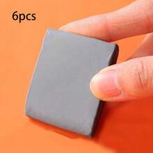 1/2/4/6/10件装可塑性橡胶美术用品，素描可擦软橡胶粘土造型工具 - 長方形 - 查看 10