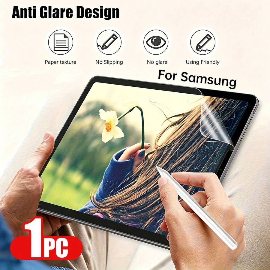 XINHONGYU 平板电脑屏幕保护膜 1 片装 磨砂屏幕保护膜 兼容三星 Tab S10 Lite/S10 FE/S10/S9 FE/S9/S8/S7 -X400/X406B/X520/X526B,提供纸质般的书写体验,防刮防眩光,母亲节礼物 - 1pc - 查看 1