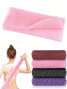 1pc African Net Exfoliating Bath Sponge, Nylon Shower Brush For Daily Cleansing And Moisturizing Skin - Multicolor - View 5