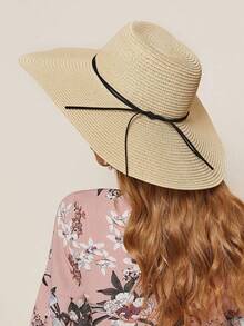1 Máy Tính Nữ Mùa Hè Lớn Vành Đi Biển Mũ Rơm Chống Tia UV Hat - bảo vệ khỏi ánh nắng mặt trời - Xem 10