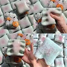 1pc Sticky Toast Bread Slow Rising Squishy Super Soft Realistic Toast Shaped Slow Rise Squishies Toy Food Squishy For Stress Relief Sensory Fidget Play Light Blue - 淺藍色 - 查看 2
