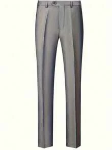 Men's Fashion New Slim Fit Solid Color Stretch 3 PiecesSuit Set, Includes Blazer, Vest And Trousers, Business Formal Wear - Light Grey - View 4