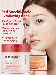 Medicube 2024 155g/盒 70片 紅琥珀酸亮白棉片，溫和親膚、觸感滑順，改善暗沉與粗糙，適合疲憊肌膚的清潔與護理 - 紅琥珀酸煥膚棉片 2024 (70片)155g - 查看 1