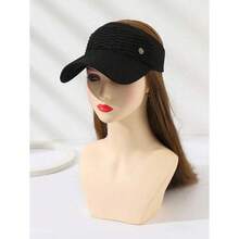 1pc Unisex Adjustable Sun Visor Hat, Casual Multifunctional Breathable Sun Protection Cap, Suitable For Daily Wear, Fashion & Versatile - M-marked Visor - View 6