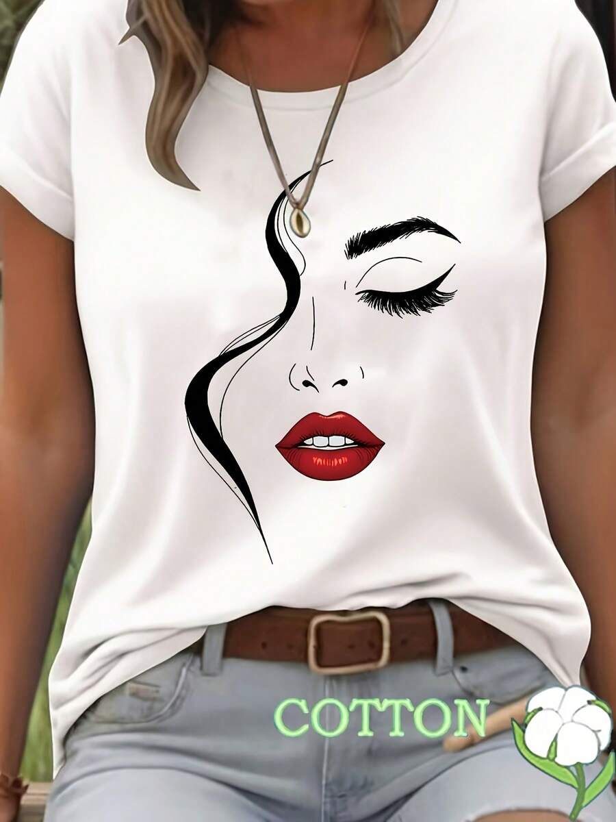 Women T-Shirts - [White] - View 1