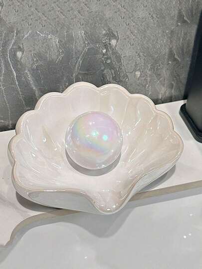 Khay đựng xà phòng hình vỏ sò - Giá đựng xà phòng tự thoát nước không cần khoan, sáng tạo và bền chắc bằng nhựa dùng trong phòng tắm. Thích hợp để trang trí nhà cửa, làm quà tặng ngày lễ, trang trí Giáng sinh, chủ đề bãi biển mùa hè, quà tân gia và quà cưới.