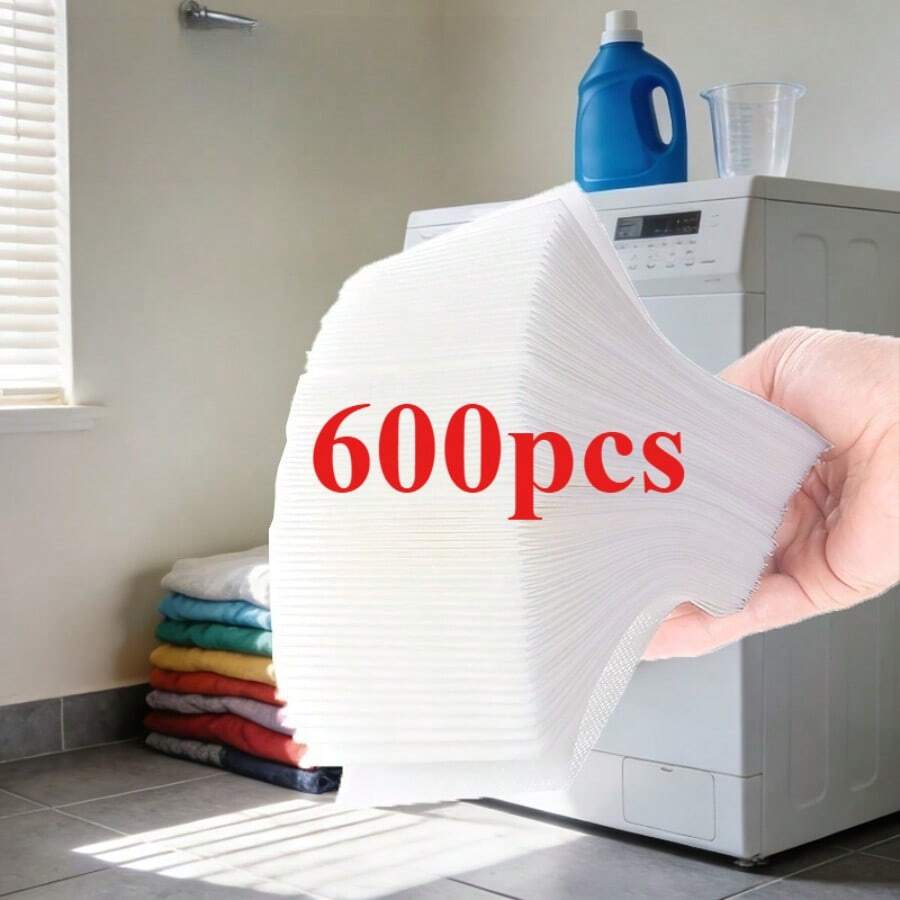 600片防褪色洗衣片,防止衣物串色,适用于混洗,洗涤效果亮丽,适用于各种衣物、床上用品、袜子,保持衣物原色。是家庭和自助洗衣店的理想之选。 - A - 查看 1