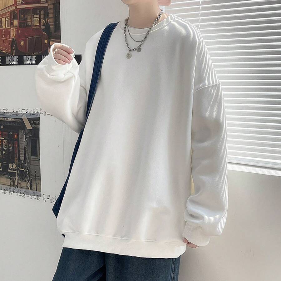 Men Sports Sweatshirts - White - View 1