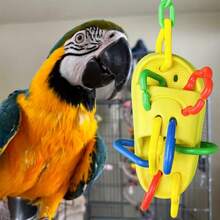 1 pieza Juguete colorido de loro, diseño de zapatilla - Juguete colgante interesante adecuado para aves medianas a grandes (como cacatúas y loros grises africanos) - Ver 1
