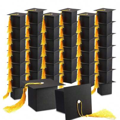 30个装毕业帽糖果盒 毕业派对用品 2024装饰 毕业礼物糖果盒 适合作为毕业派对礼物