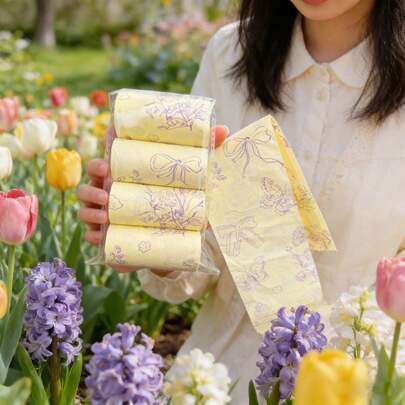 120 Scented Dog Poop Bags | British Pear Violet Scent | Thick Leak Proof Pet Waste Bags | Cute Design, Essential Pet Cleanup Supply