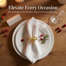 6pcs Gold Butterfly Napkin Rings, Elegant Tabletop Decor - Gold - View 1