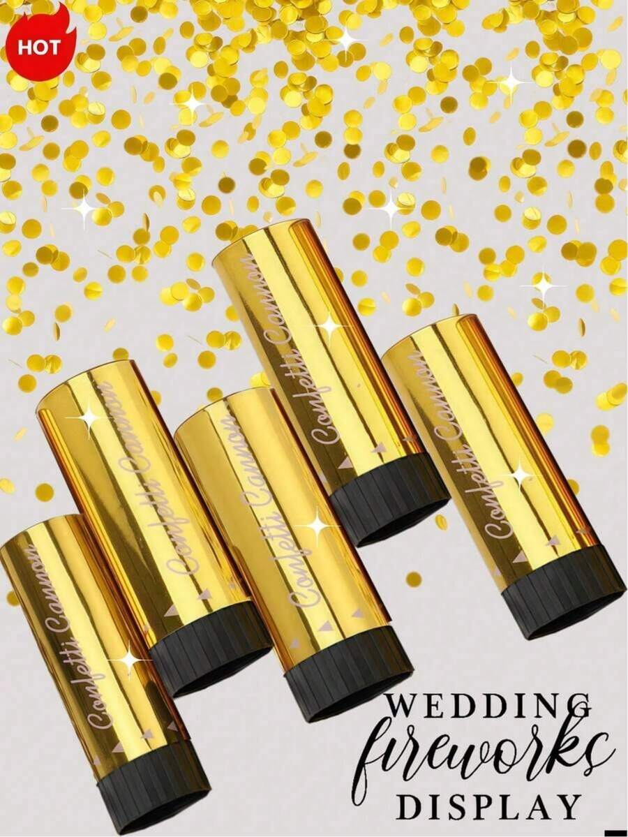 1pc/3pcs Multicolor Paper Confetti Poppers, Colorful Confetti Cannons, Party Decorations And Gifts, Suitable For Weddings, Birthdays, Graduations, Anniversaries, New Year And Christmas - A - View 1
