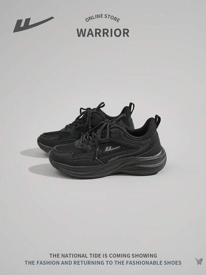 WARRIOR 1 Pair Women's Front Lace-Up Sports Mesh Breathable Casual Shoes, Comfortable Soft Sole Fashion Versatile Lightweight Shock-Absorbing Outdoor Running Sneakers