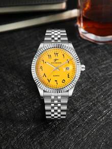 RICECGO A Men's Wristwatch With Eye-Catching Colors That Complement Street-Style Outfits, Exuding A Vibrant And Stylish Vibe - Silver - View 10