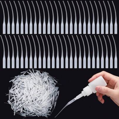 50-400pcs Plastic Glue Micro-Tips Extender White Precision Applicator For Bottle Model Boats Guitar Fret Slots Hobby Projects Dispensing DIY Crafts