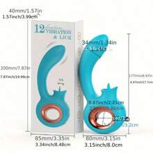 12 Frequency Vibrator Dildo For Women G-Spot Clitoris Masturbator Tongue Licking Vibrator Massager For Female Adult Sex Toys - Màu xanh da trời - Xem 9