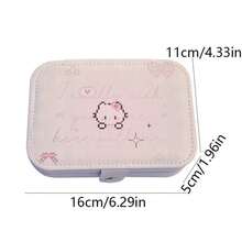 Hộp đựng trang sức cao cấp, tinh tế, dung tích lớn, dễ mang theo của SANRIO, dùng để đựng bông tai, dây chuyền, nhẫn, mẫu mới năm 2026, hộp trang sức dễ thương dành cho phụ nữ. - Nhiều màu - Xem 7