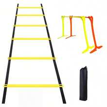 Adjustable Agility Ladder, Football Basketball Fitness Speed Training Ladder, Coordination & Agility Training Soft Ladder Equipment - Yellow - View 5