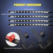 1pc Easy Installation High Brightness Car Neon Light Kit, Car LED Light Strip, Interior Decor Light, Christmas Decor, Neon Light Accessories, Atmosphere Light Strip, Footwell Neon Light Set - Multicolor - View 11