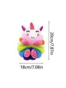 1pc Baby Bath Sponge, 2-In-1 Soft Scrub Sponge, Anti-Slip Baby Bath Glove, Thick Hanging Design, Soft & Non-Shedding Bath Sponge, 2-In-1 Double-Sided Baby Bath Towel - Multicolor - View 7