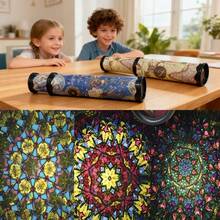 1 Piece Of Retro Star Chart Kaleidoscope Children's Fun And Magical Kaleidoscope Toy, 3D Rotating Science And Sensory Exploration Toy, Boys And Girls' Birthday Gift, Party Souvenir, Christmas Stocking Gift - Blue - View 2