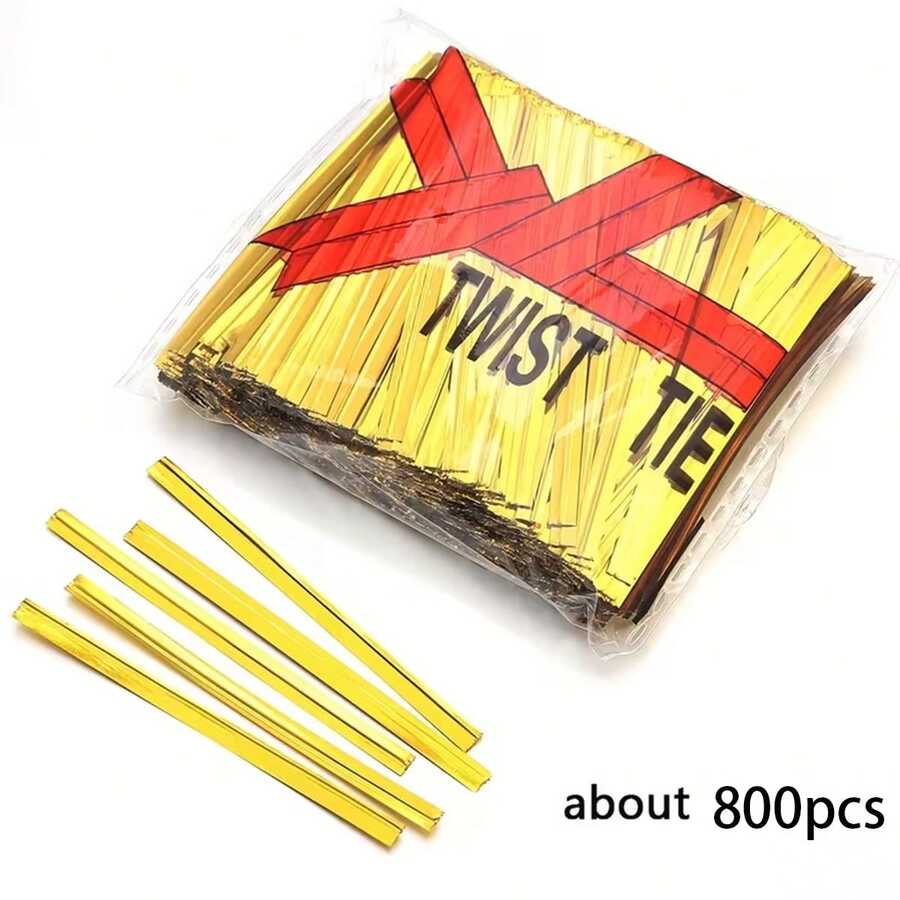 800pcs Multicolor Gift Packaging Twist Ties, Reusable Sealing Ties, Durable Floral & Gardening Supplies, Assorted Colors, Multi-Purpose Practical Fasteners For Flower Arrangement, Wrapping And Garden Storage