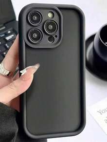 Minimalist Black Solid Color TPU Basic Phone Anti-Drop Thick Phone Compatible With 17 Pro/17 Pro/17/17/16 Pro/16/16 Pro/16 Plus/16E/15/15 Plus/15 Pro/15 Pro/11/12/13/14 Pro/11 Pro/12 Pro/12 Pro/13 Pro/13 Pro/14 Pro/14 Pro Spring Birthday Present - 1 cái - Xem 7