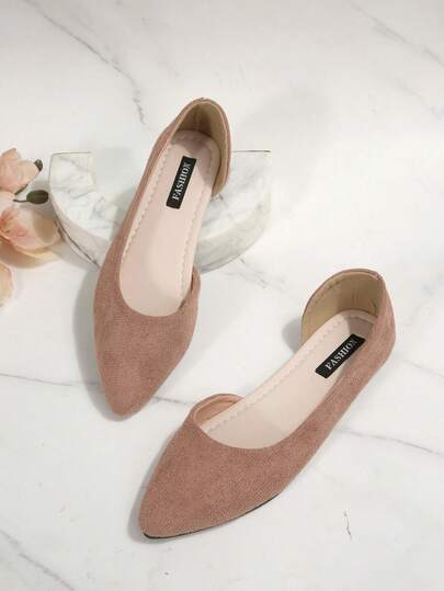 Beige Spitze Zehen Niedrig Absatz Damen Slip-On Schuhe in Große Größen, Casual leicht bequeme Schuhe für Frühling/Sommer, Extra große EU Größen