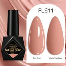 FOUR LILY 1件 10ml 裸粉色凝膠指甲油，HEMA TPO-Free 半永久浸泡式 UV 凝膠指甲油，適合夏季美甲，持久、無鉛，DIY 指甲設計裝飾，美甲繪圖凝膠指甲油，適用於沙龍和居家美甲護理 - 粉色 - 查看 3