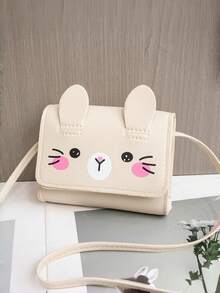 1pc PU Leather Mini Cartoon Shoulder Bag, Mini Crossbody Bag, Coin Purse, Suitable For Elementary Students, Little Girls Wallet, New Fashionable Cute Rabbit Crossbody Bag - Multicolor - View 9