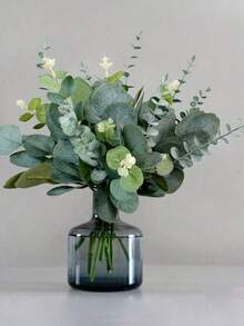 3/18 Stems Mixed Artificial Eucalyptus Leaves And Branches, Bulk Silver Dollar Eucalyptus Greenery, Artificial Eucalyptus Stems, Wedding Centerpiece Decor, Floral Arrangement, Gifts, Graduation - Multicolor - View 4