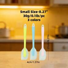 2/4pcs Mini Silicone Spatula, Heat Resistant Baking & Mixing Tool, Essential Kitchen Gadget For Apartment, 3 Color Options - Multicolor - View 11