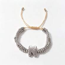 1 chiếc vòng tay đồng bện nhiều lớp sang trọng phong cách Bohemian Ocean, khắc 26 chữ cái theo yêu cầu, phù hợp cho hẹn hò hàng ngày, ngày Valentine, tiệc tùng, ngày lễ, kỳ nghỉ hè ở bãi biển, có thể điều chỉnh kích thước. - Vòng đeo tay - Xem 26