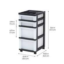 Storage Drawers - Black/Pearl - View 4