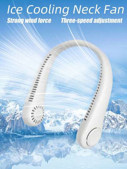 Portable Neck Fan, Bladeless Handheld Fan, 3 Wind Speeds, Battery Powered Wearable Personal Fan, Rotatable, Rechargeable, Suitable As Gift For Men And Women