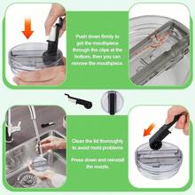 40oz Flip Straw Lid For   And ProTour, Leak Proof Top Replacement For  Travel Tumbler 40 Oz, No Spill Dust-Proof Cover Cap Removable Top Lid For 40oz  Accessories,Black - 黑色40盎司-1件 - 查看 5